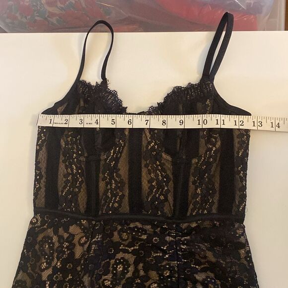 Urban Outfitters Black & Tan Angelica Corset Midi Dress Size Small - Picture 15 of 16